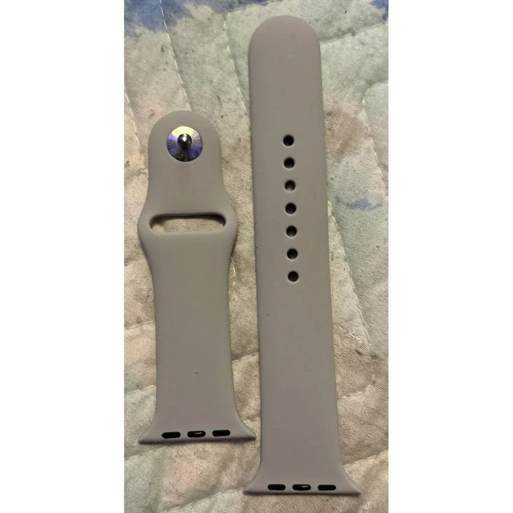 NEW Classic Grey Silicone Band for Apple Watch 42mm/44mm/45mm
